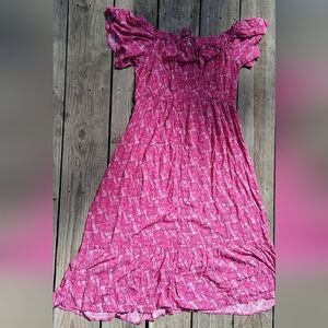 Terra & Sky Fuchsia Patterned Dress